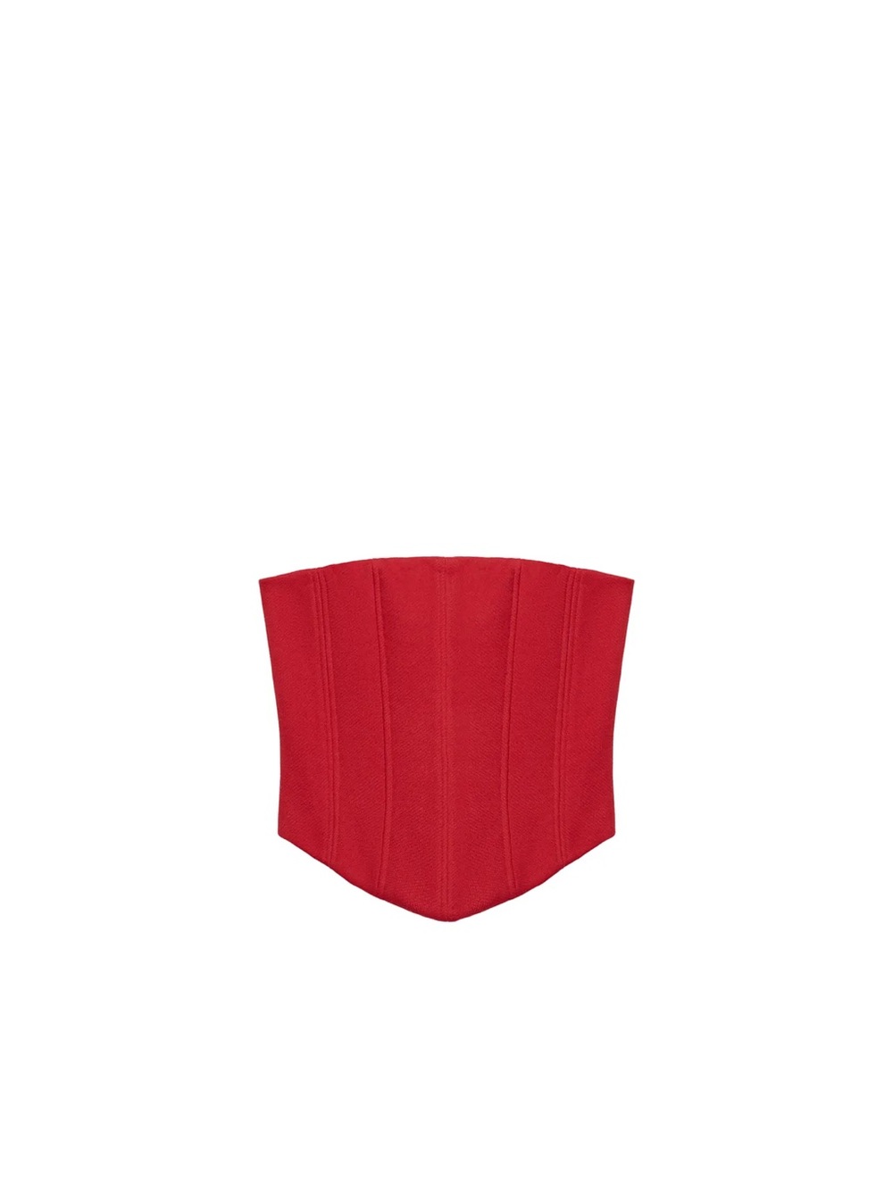 Zara Red Structured Strapless Corset Top